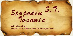 Stojadin Tošanić vizit kartica
